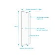 AURLANE - Porte de douche pivotante ajustable de 78 à 90cm en Alu. Blanc et verre transparent - WHITY PIVOT - vignette