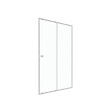 AURLANE - Porte de douche coulissante blanc 140x185cm - extensible - WHITY slide 140 - vignette