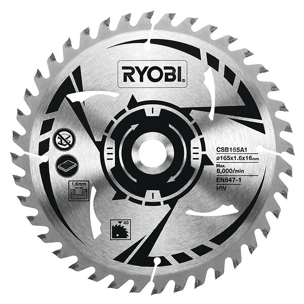 RYOBI - Ryobi - Lame Ultra Fine Ø 165 X 1.6 X 16 Mm Spéciale Outillage Sans Fil - Csb165a1 - large