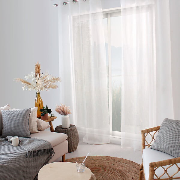 C MA DECO - Voilage MAYA 140x240cm blanc - large