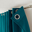 C MA DECO - Rideau thermique - Œillets - Bleu canard - 140x240cm - vignette
