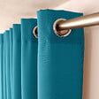C MA DECO - Rideau 100% Polyester - Œillets - Bleu canard - 140x240cm - vignette