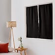 C MA DECO - Vitrage occultant, passe tringle, 1x60x120, noir - vignette