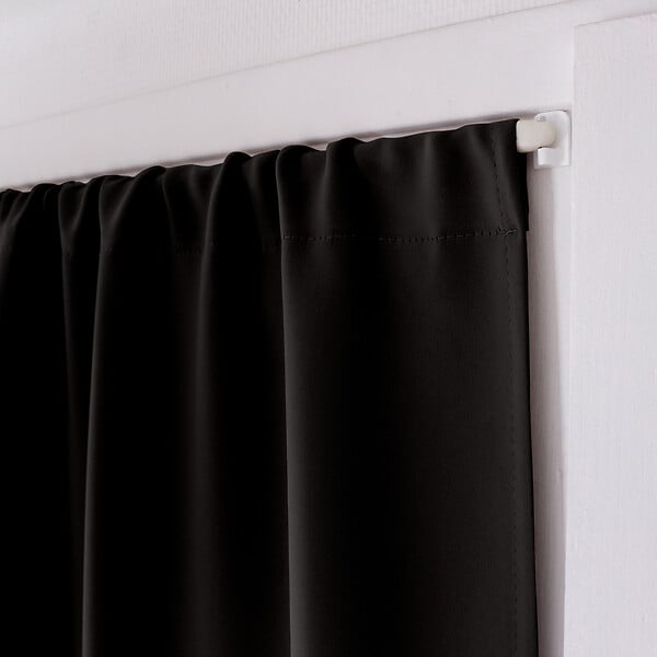 C MA DECO - Vitrage occultant, passe tringle, 1x60x120, noir - large