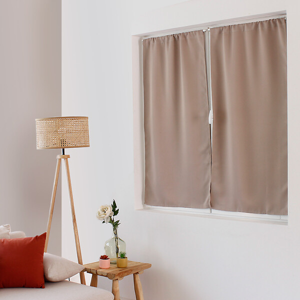 C MA DECO - Vitrage occultant, passe tringle, 1x60x120, naturel - large
