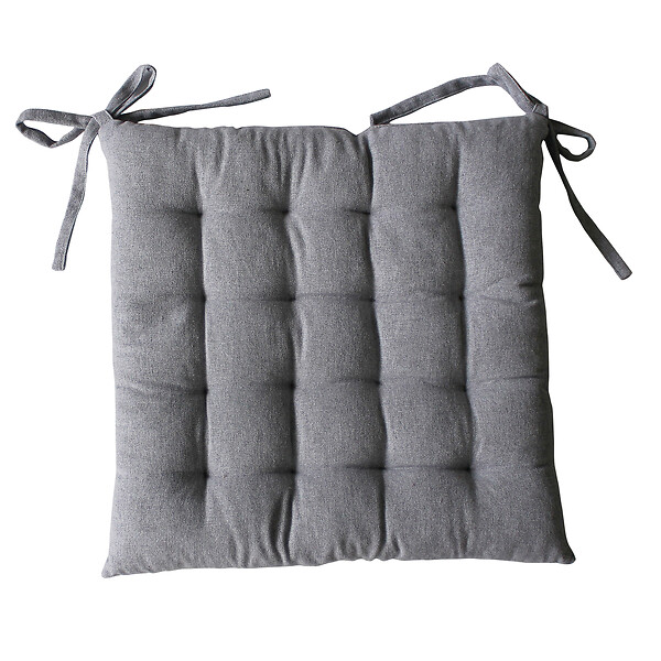 C MA DECO - Galette piquée DUNE 38x38cm gris - large