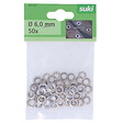 SUKI - oeillets acier nickelé argent 6mm - vignette