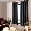 C MA DECO - Rideau occultant 8 oeillets 140x280cm gris foncé - vignette
