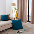 C MA DECO - Coussin déhoussable 60x60cm coloris bleu canard - vignette