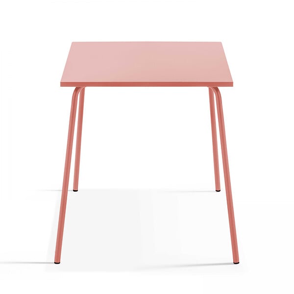 OVIALA - Ensemble table de jardin carrée et 2 chaises bistrot argile - Palavas - large