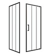 AURLANE - Porte de douche serigraphiee - 90x200cm + Paroi retour - 90x200 cm - PORTE PIVOTANTE - vignette