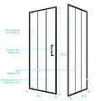 AURLANE - Porte de douche serigraphiee - 90x200cm + Paroi retour - 90x200 cm - PORTE PIVOTANTE - vignette