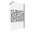 AURLANE - Paroi de Douche 120x195cm Serigraphie Type Jungle - Verre 5mm - Bras de Fixation Redecoupable - vignette