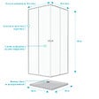 AURLANE - Pack porte de douche coulissante blanc de 78 à 90x185cm + receveur 80x80 - WHITY SLIDE - vignette