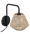 ATMOSPHERA - Applique murale en Métal Noir et Corde Beige H 25.5 cm - vignette