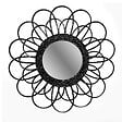 DADA ART - Miroir rotin rosace noir 56X56 cm - vignette