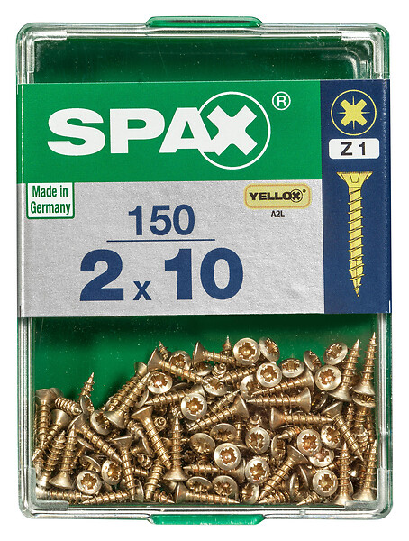 SPAXFRANCE - SPAX TF PZ 2x10 YELLOX 150 PC - large