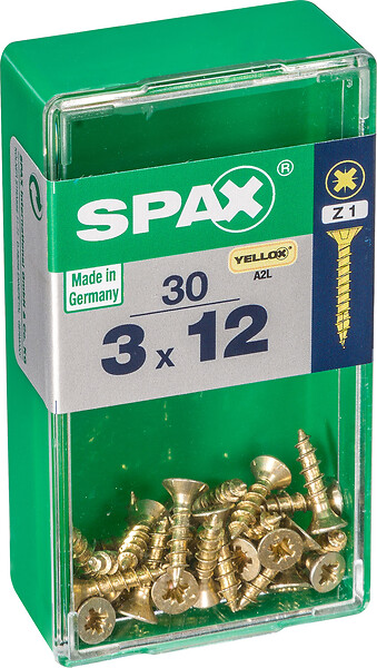 SPAXFRANCE - SPAX TF PZ 3x12 A2L 30 PC - large