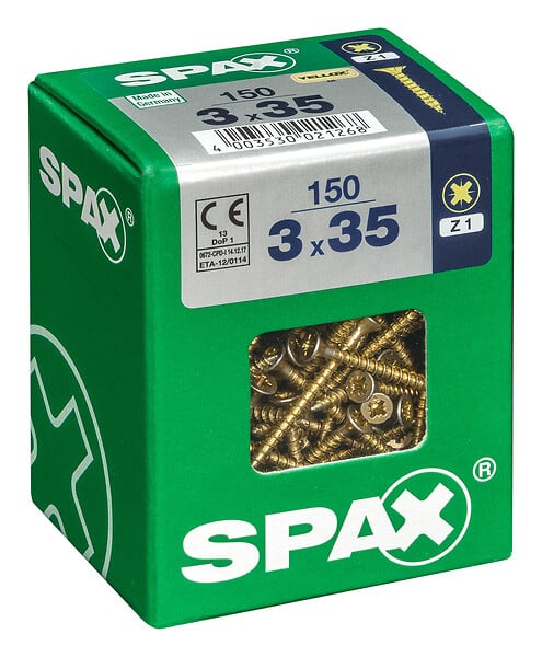 SPAXFRANCE - SPAX TF PZ 3x35 YELLOX 150 PC - large