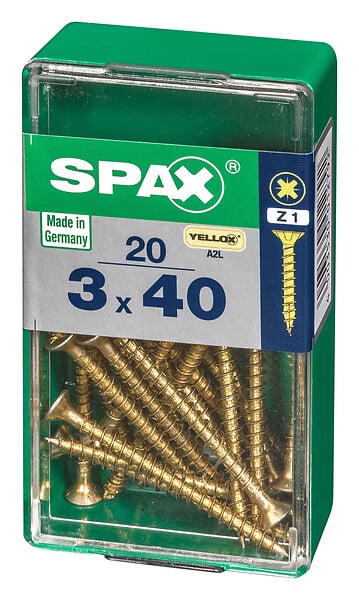 SPAXFRANCE - SPAX TF PZ 3x40 YELLOX 20 PC - large