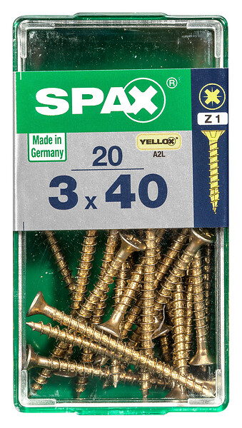 SPAXFRANCE - SPAX TF PZ 3x40 YELLOX 20 PC - large