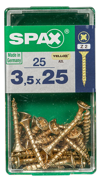 SPAXFRANCE - SPAX TF PZ 3.5x25 YELLOX 25 PC - large