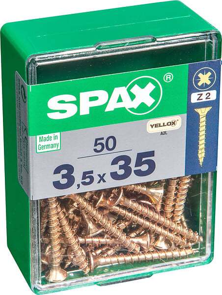 SPAXFRANCE - SPAX TF PZ 3.5x35 YELLOX 50 PC - large