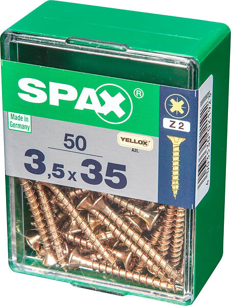 SPAXFRANCE - SPAX TF PZ 3.5x35 YELLOX 50 PC - large