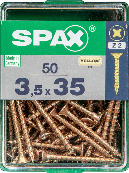 SPAXFRANCE - SPAX TF PZ 3.5x35 YELLOX 50 PC - large