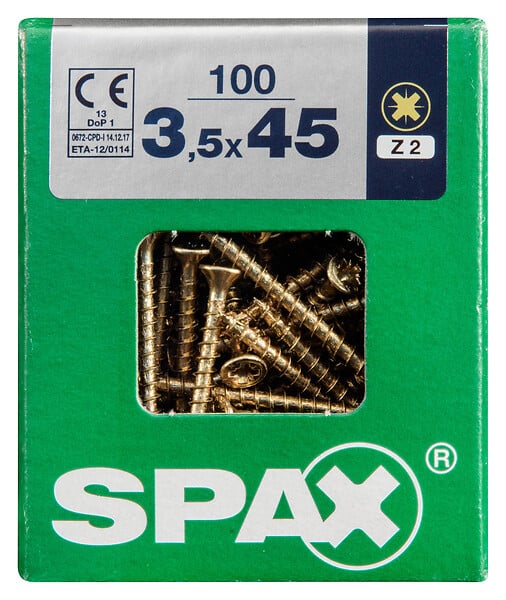 SPAXFRANCE - SPAX TF PZ 3.5x45 YELLOX 100 PC - large