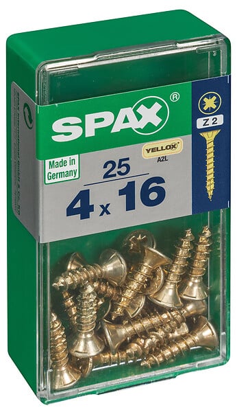 SPAXFRANCE - SPAX TF PZ 4x16 YELLOX 25 PC - large