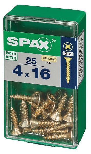 SPAXFRANCE - SPAX TF PZ 4x16 YELLOX 25 PC - large