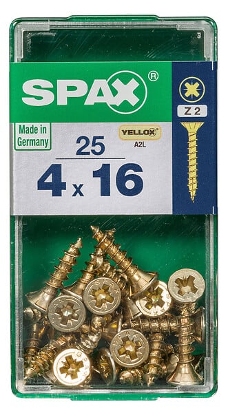 SPAXFRANCE - SPAX TF PZ 4x16 YELLOX 25 PC - large