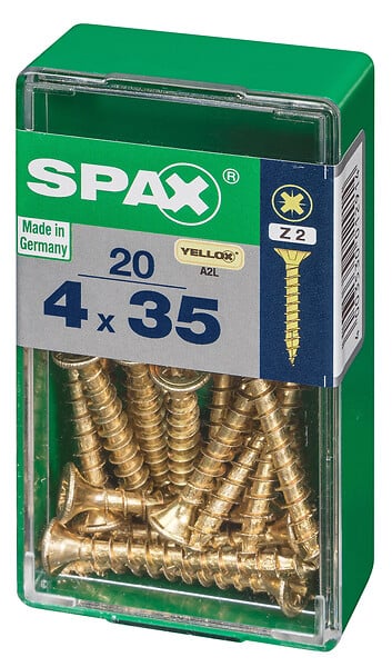 SPAXFRANCE - SPAX TF PZ 4x35 YELLOX 20 PC - large