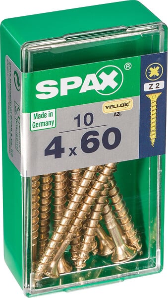 SPAXFRANCE - SPAX TF PZ 4x60 YELLOX 10 PC - large