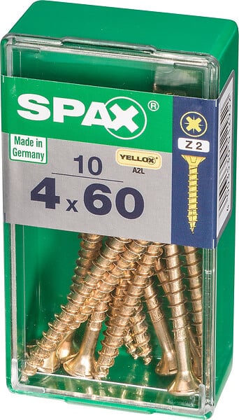 SPAXFRANCE - SPAX TF PZ 4x60 YELLOX 10 PC - large