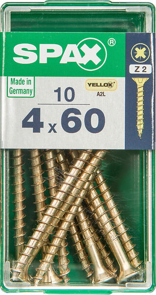 SPAXFRANCE - SPAX TF PZ 4x60 YELLOX 10 PC - large