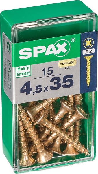 SPAXFRANCE - SPAX TF PZ 4.5x35 YELLOX 15 PC - large