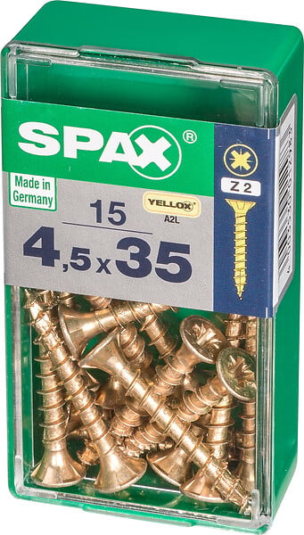 SPAXFRANCE - SPAX TF PZ 4.5x35 YELLOX 15 PC - large