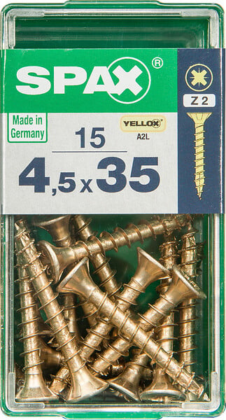 SPAXFRANCE - SPAX TF PZ 4.5x35 YELLOX 15 PC - large