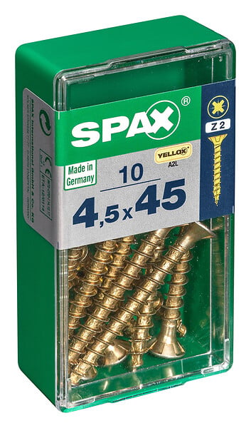 SPAXFRANCE - SPAX TF PZ 4.5x45 YELLOX 10 PC - large
