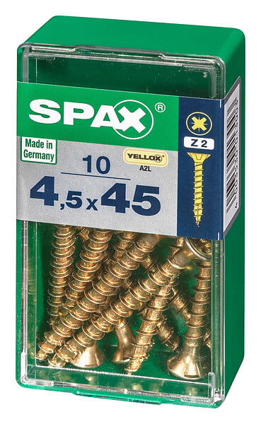 SPAXFRANCE - SPAX TF PZ 4.5x45 YELLOX 10 PC - large