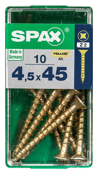 SPAXFRANCE - SPAX TF PZ 4.5x45 YELLOX 10 PC - large