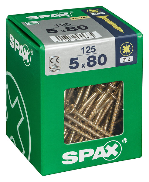 SPAXFRANCE - SPAX TF PZ 5x80 YELLOX 125 PC - large