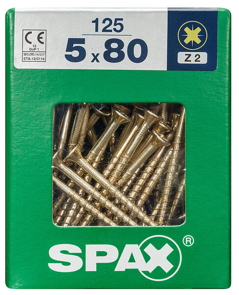 SPAXFRANCE - SPAX TF PZ 5x80 YELLOX 125 PC - large
