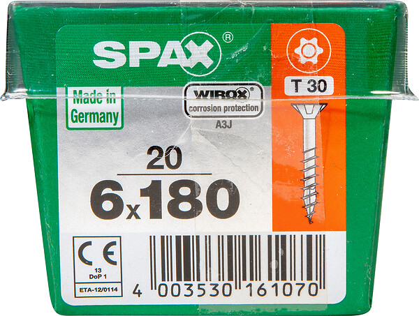 SPAXFRANCE - SPAX TF TX 6x180 WIROX 20 PC - large