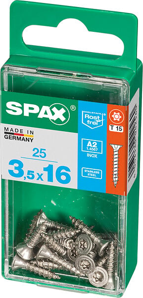 SPAXFRANCE - SPAX INOX TF 3.5x16 TX 25 PC - large