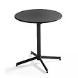 OVIALA - Ensemble table ronde et 2 chaises de jardin bistrot en métal gris  - Palavas - vignette