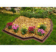 TIMBELA - Bordure De Jardin Décorative En Plastique Marron - 5 M De Long X 6 Cm De Haut - vignette
