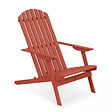 OVIALA - Fauteuil relax pliant en bois d'eucalyptus terracotta - Calgary - vignette